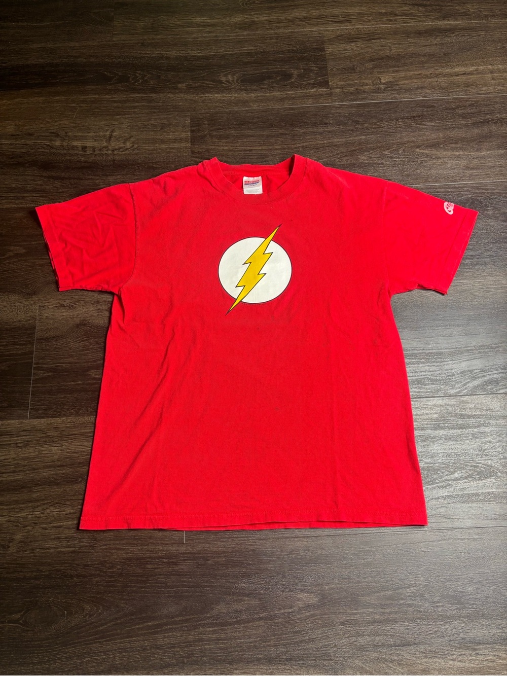 Vintage 1988 DC Comics The Flash Hanes Heavyweight T-Shirt Red Mens L Graphic
